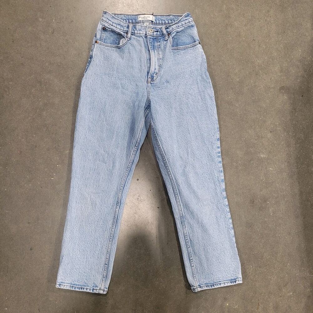 Abercrombie & Fitch Jeans 27 4XS 90s Straight Ultra High Rise Light Wash